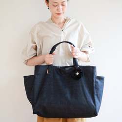 Family Bag / black denim 5枚目の画像