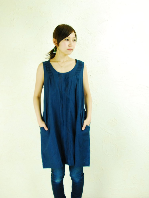 pintuck sleeveless pullover/ao 2枚目の画像