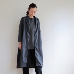 CHIAN long gown Linen cotton  /  gray 1枚目の画像