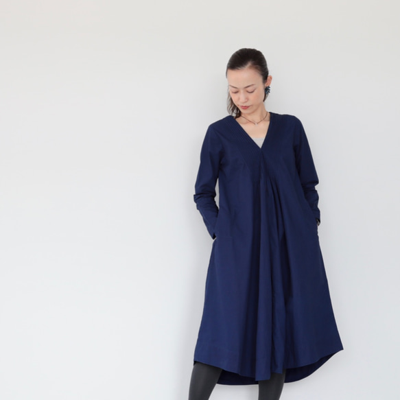 Pintucked seam op / indigo × yuuki kiyomi 2枚目の画像