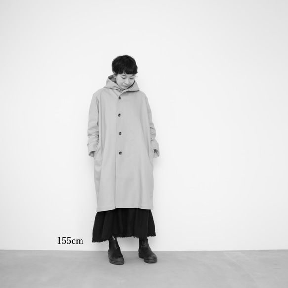 Hoodie coat 2021 / charcorl gray 6枚目の画像