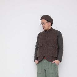 Reversible gentleman vest / 裏ブラウン 1枚目の画像