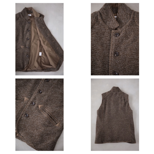 Ojisan vest Women size / brown 5枚目の画像