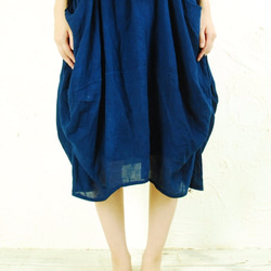 balloon skirt / 藍染め 3枚目の画像