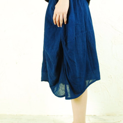 balloon skirt / 藍染め 5枚目の画像