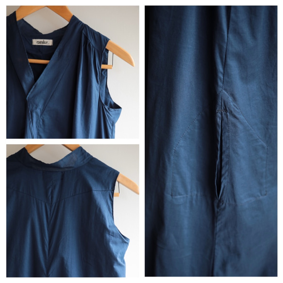 Chiangmai dress / navy blue 4枚目の画像