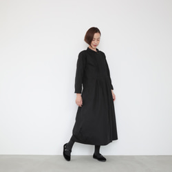 Pintucked dress op / black 2枚目の画像