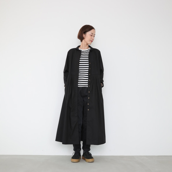 Pintucked dress op / black 1枚目の画像