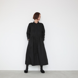 Pintucked dress op / black 3枚目の画像