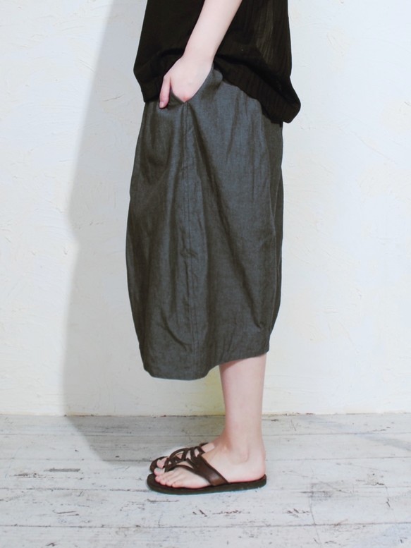 majic pants /gray denim 3枚目の画像