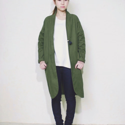 omake/monk coat long/ Grass green 2枚目の画像