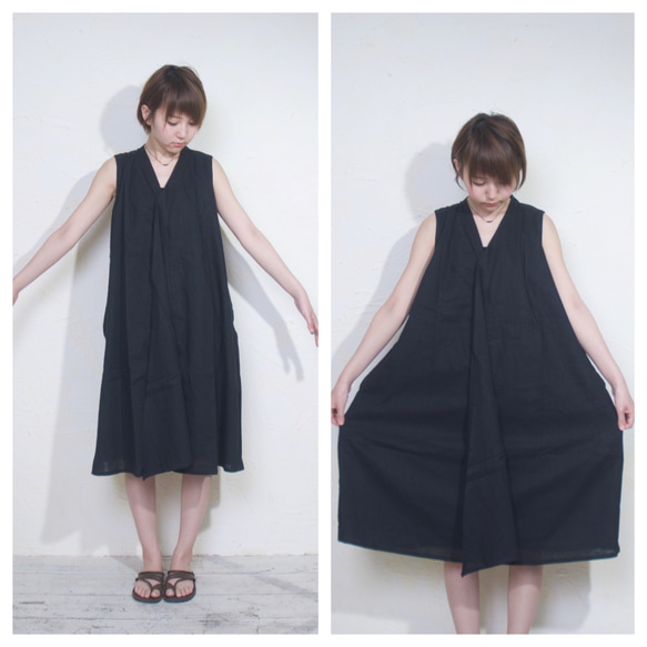 Chiangmai dress/black 3枚目の画像