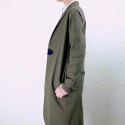 monk coat long/ khaki 3枚目の画像