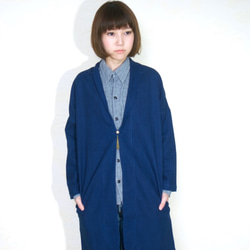 monk coat short/ indigo 第1張的照片