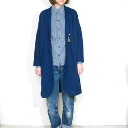 monk coat short/ indigo 第2張的照片