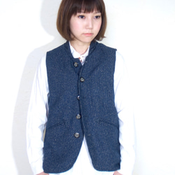 ojisan vest Women size/ blue 第1張的照片