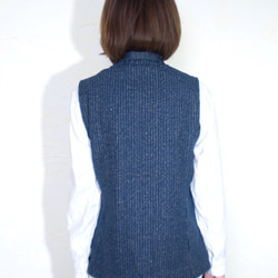 ojisan vest Women size/ blue 第5張的照片