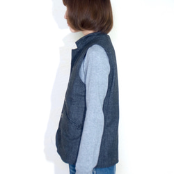 ojisan vest Women size/ gray 第6張的照片