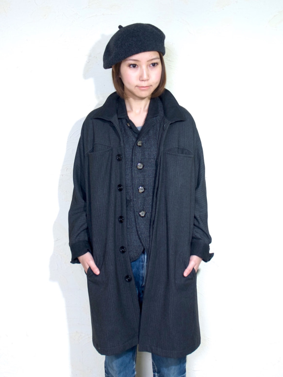 ojisan vest Women size/ gray 第8張的照片