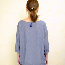 anesa tops/ Tassel BLUE 4枚目の画像