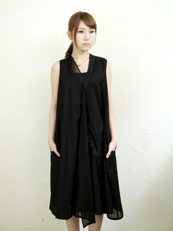 Chiangmai dress/black 1枚目の画像