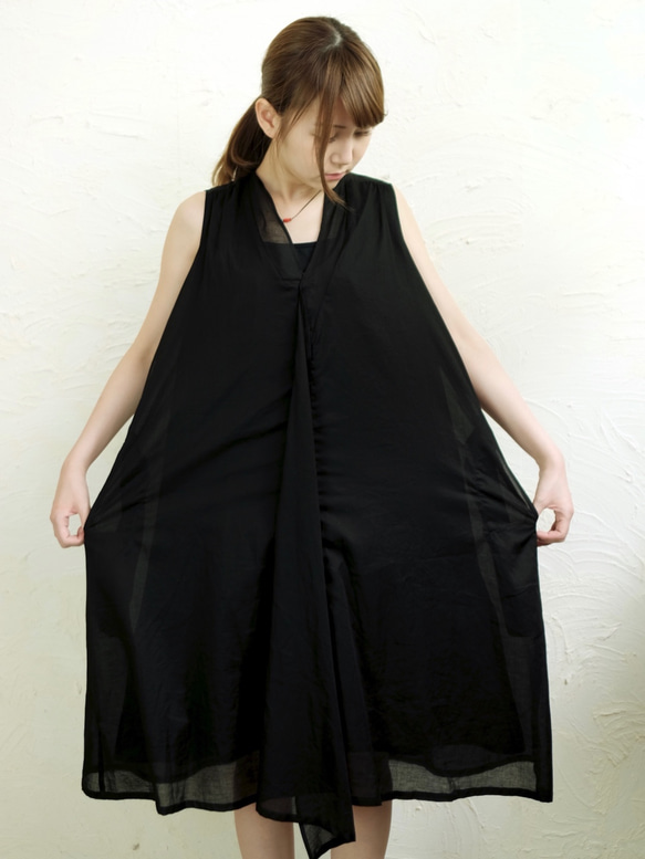 Chiangmai dress/black 4枚目の画像