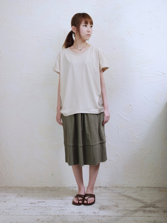 omiso Tops/ s/ kinari×beige 2枚目の画像