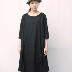 Ao Dai OP/ linen black 3枚目の画像