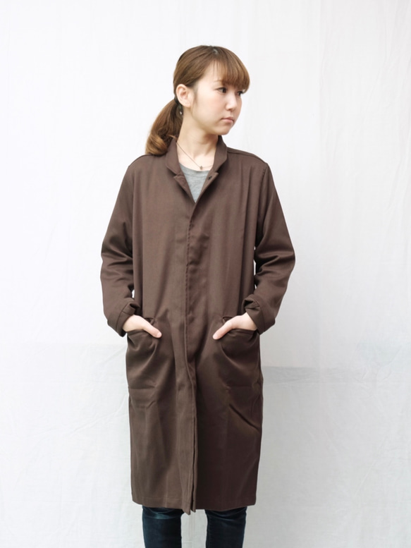 ojisan coat /brown 2枚目の画像