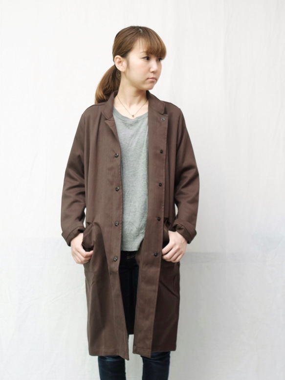 ojisan coat /brown 1枚目の画像