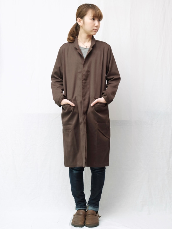 ojisan coat /brown 3枚目の画像