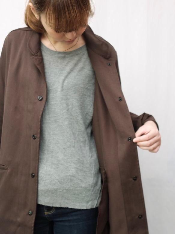 ojisan coat /brown 6枚目の画像
