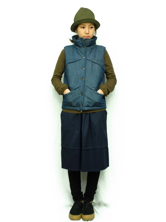 omake/88 vest/lady`s light denim 2枚目の画像