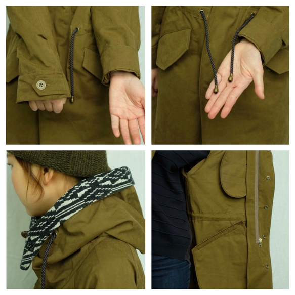 Lao mods coat / olive 4枚目の画像