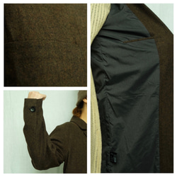 Double button Coat/ dark brown 6枚目の画像