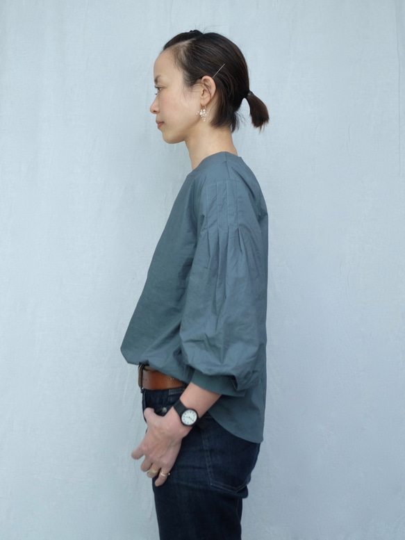 4lines blouse/green 4枚目の画像