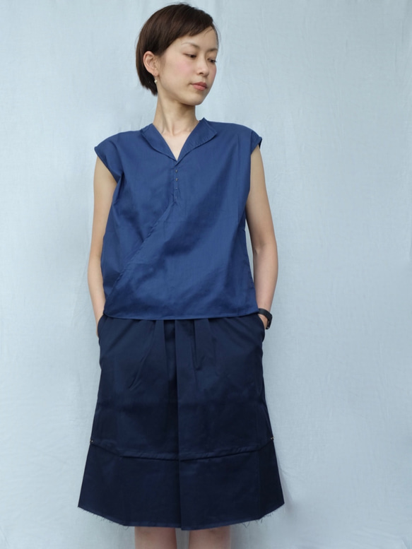 Jimmyskirt /navy 2枚目の画像