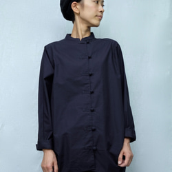 Kata-china shirts / darknavy 3枚目の画像