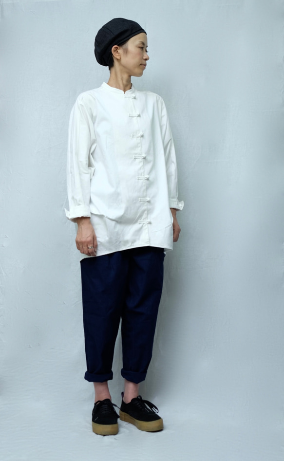 Kata-china shirts / white 1枚目の画像