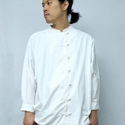 Kata-china shirts / white 2枚目の画像