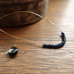 Line necklace/Blue sapphire 2枚目の画像