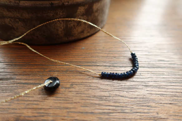 Line necklace/Blue sapphire 2枚目の画像