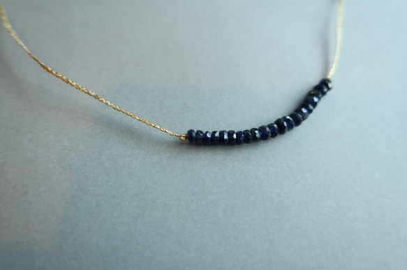 Line necklace/Blue sapphire 3枚目の画像