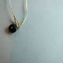 Line necklace/Black spinel 4枚目の画像