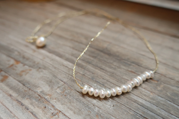 Lline necklace/pearl 2枚目の画像