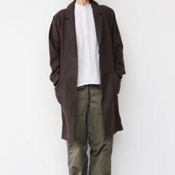 Double button Coat / dark brown 2枚目の画像