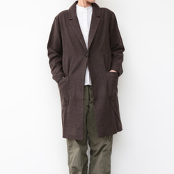 Double button Coat / dark brown 3枚目の画像