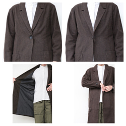 Double button Coat / dark brown 5枚目の画像