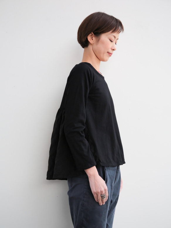 Omiso long tops / black×black 3枚目の画像