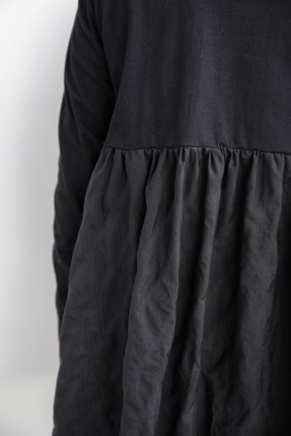 Omiso long tops / black×black 4枚目の画像